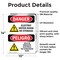 Signmission Electric Meter Room No Storage Bilingual Danger Sign, Vinyl Decal, 10in W x 14in L, 2PK OS-2PACK-DS-D-1014-VS-1192 - alternate 3